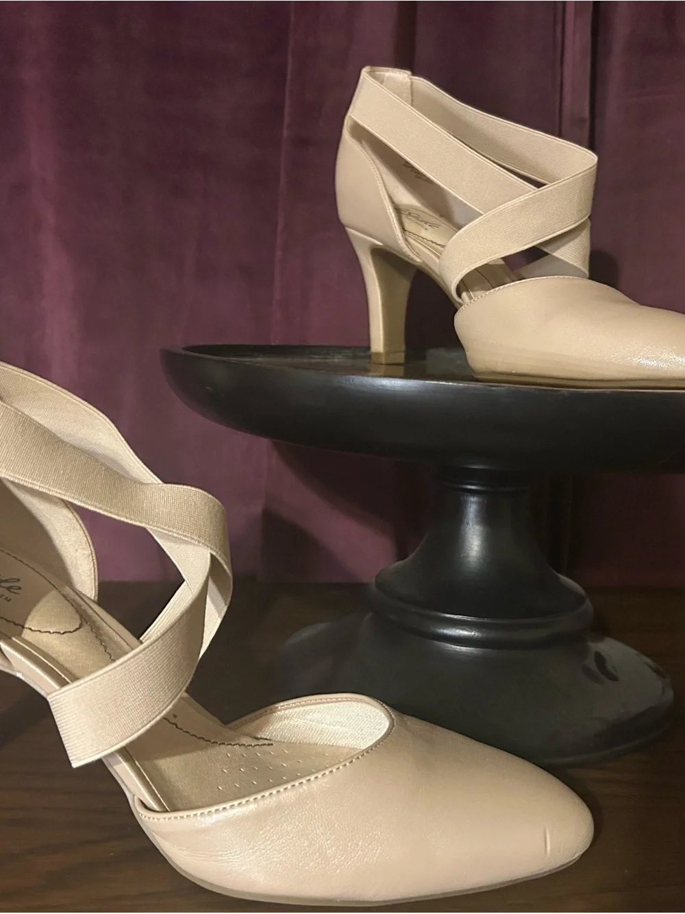 Women's Strappy Nude High Heel Pumps SZ10